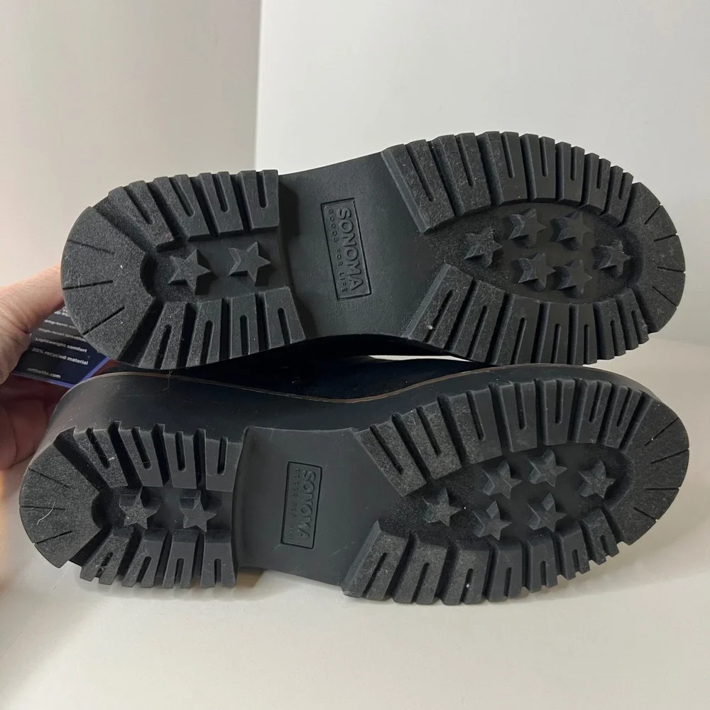 Womens Sonoma Ortholite Eco‎ Comfort Booties Vegan Suede Black 8 NWT